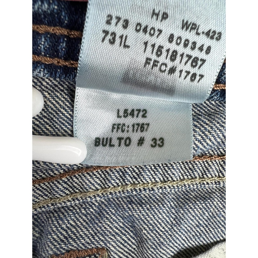 Levis 518 Superlow Bootcut Jeans Juniors 1S Blue Wash Low Rise Stretch Denim - Picture 10 of 15